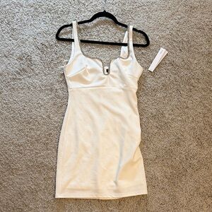 Aqua Cream Elegant Dress